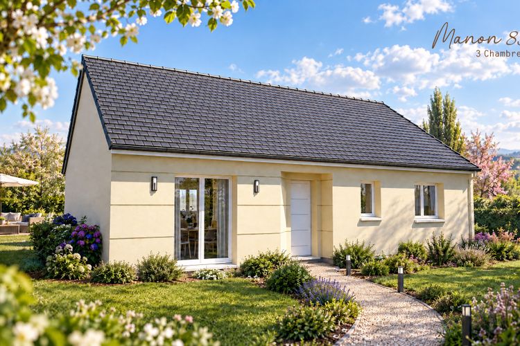 Maison de plain pied de 85 m² - 3 chambres sur terrain à viabiliser - BLACQUEVILLE